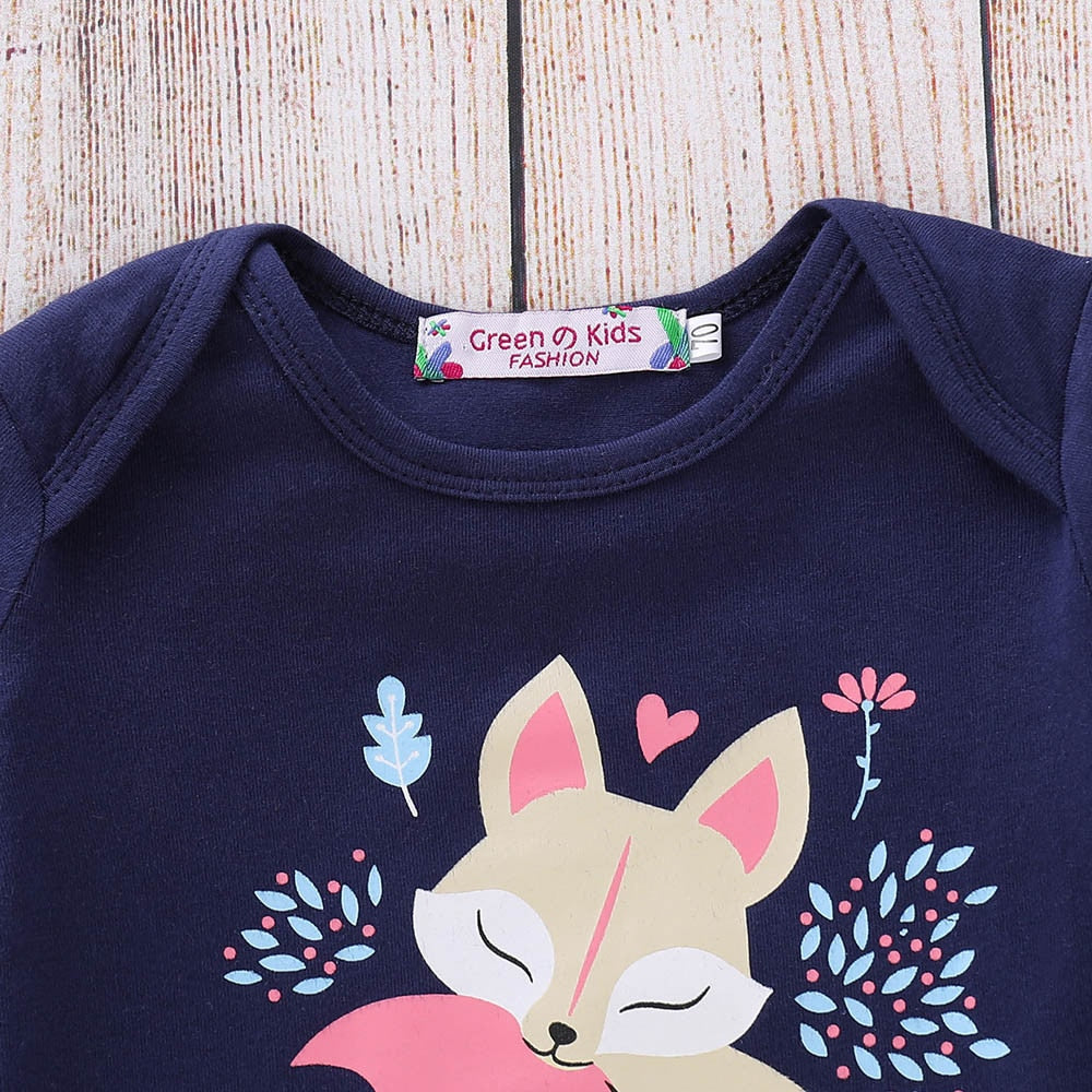 Baby Girls Winter Clothes Sets Cartoon Fox