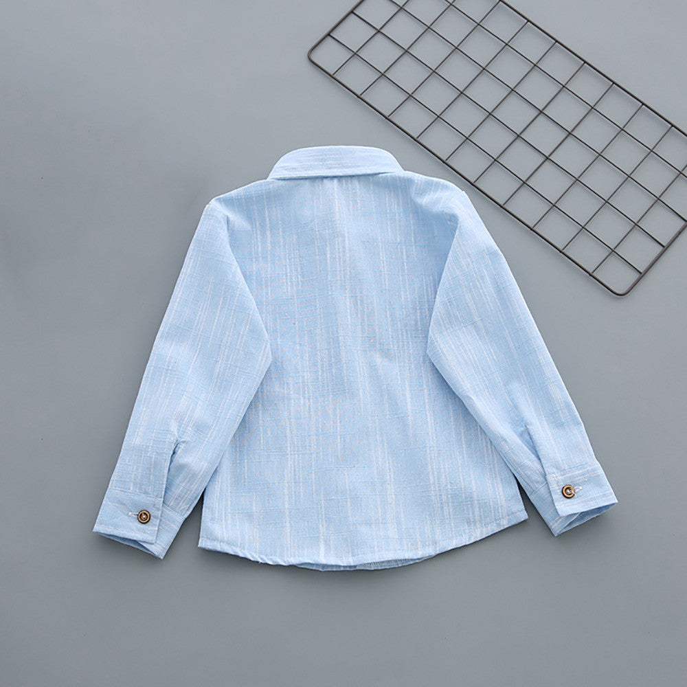 Kids Boys Long Sleeve Cartoon Pattern Shirt Blouse Clothes Wholesale