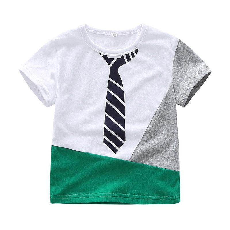 Baby Boys T-Shirts Clothes Tie Pattern