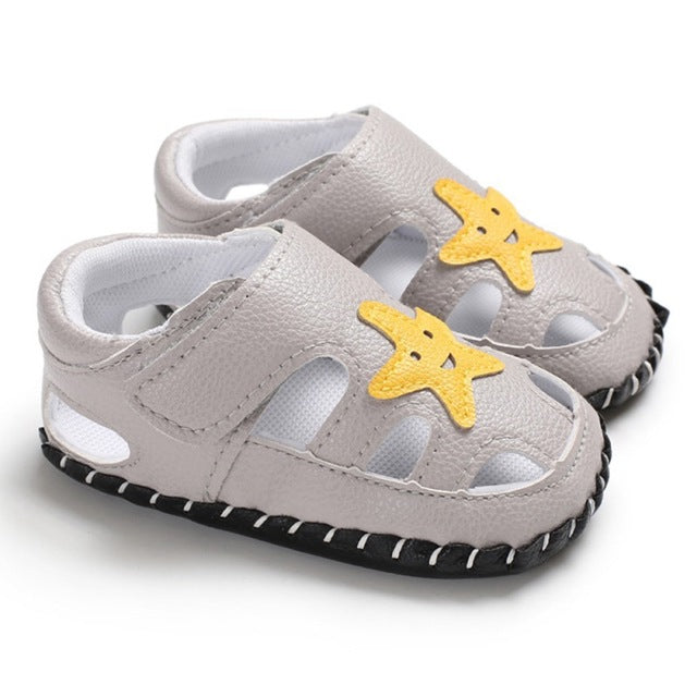 Baby Boy Sandals Cartoon Stars Shoes Buckle Hollow