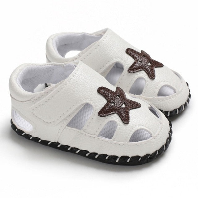 Baby Boy Sandals Cartoon Stars Shoes Buckle Hollow