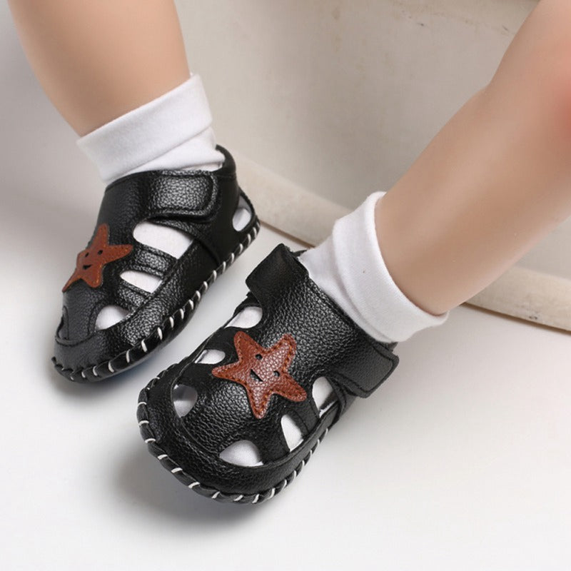 Baby Boy Sandals Cartoon Stars Shoes Buckle Hollow