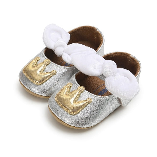 Red Bow soft soled Newborn Girls Sneaker Prewalker