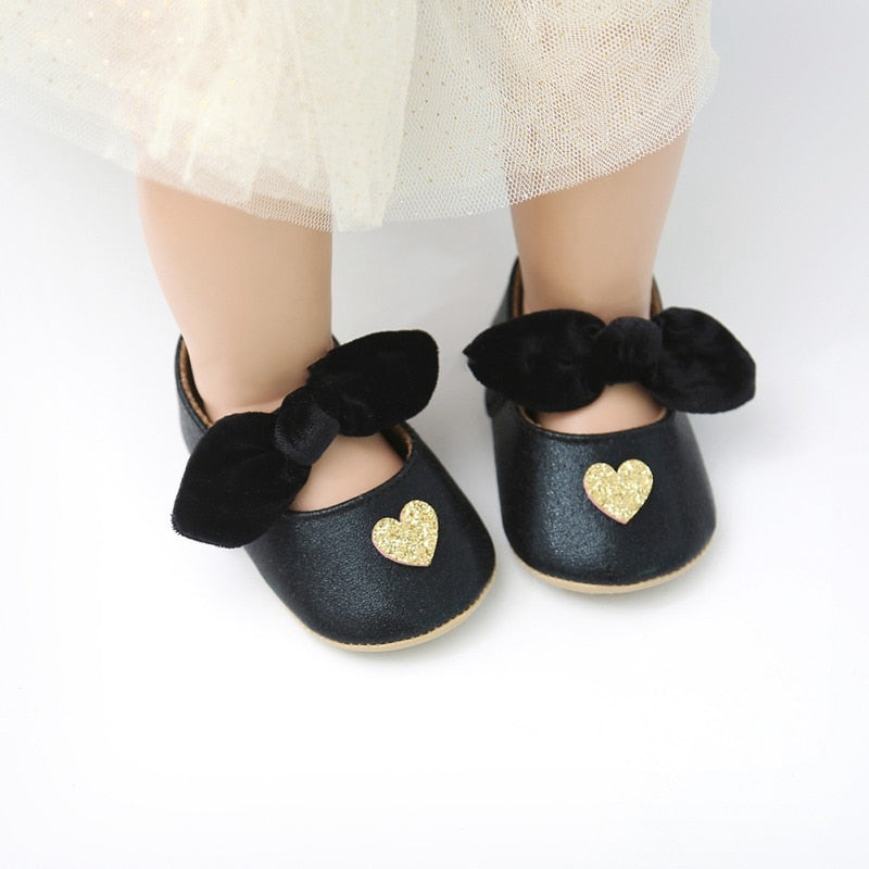 Red Bow soft soled Newborn Girls Sneaker Prewalker