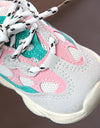 Children's soft bottom color matching sports shoes