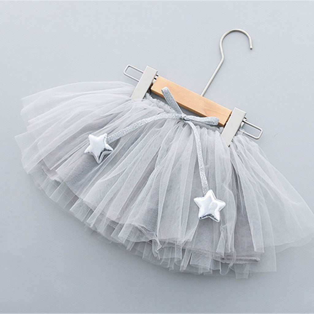 Baby Girl Clothes Dot Short Sleeve Tops Tulle Skirt