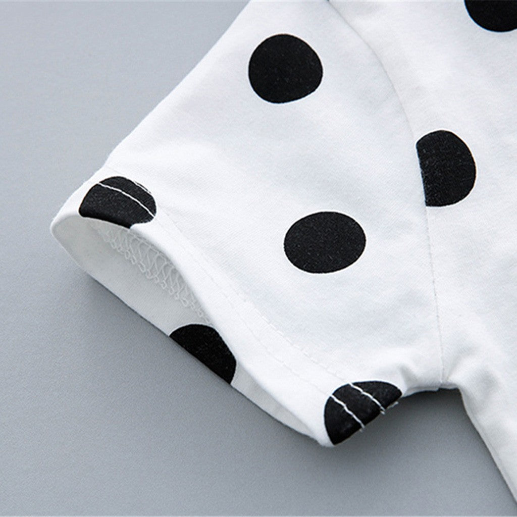 Baby Girl Clothes Dot Short Sleeve Tops Tulle Skirt