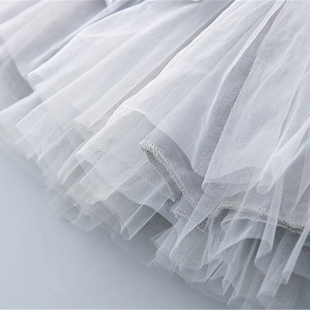 Baby Girl Clothes Dot Short Sleeve Tops Tulle Skirt