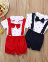 Baby Boys Short Sleeve Romper Pants Set Outfits