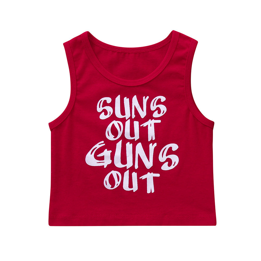 Baby Boys SUNS OUT GUNS OUT Fashion Sleeveless Shirt