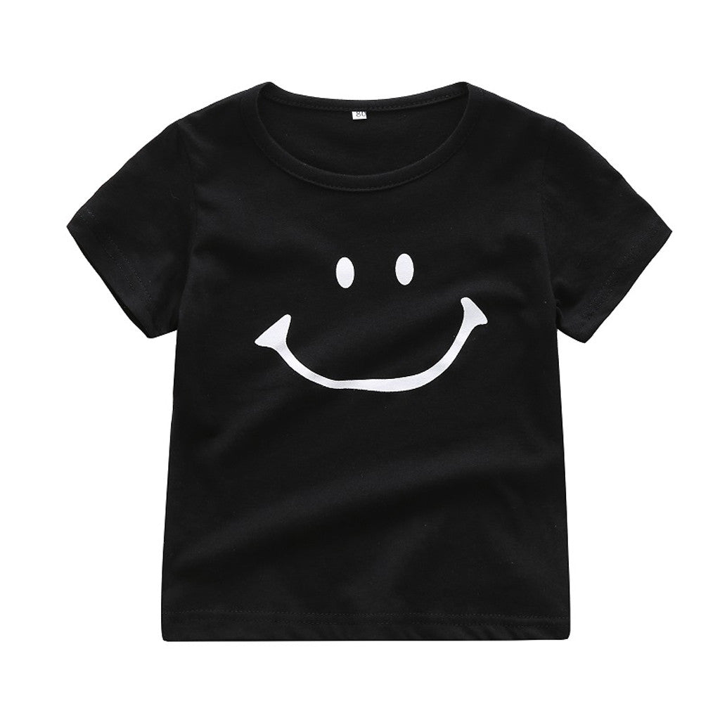 Baby Kids Boy Tops & Tee Smile Cartoon Short Sleeve T shirt Clothes