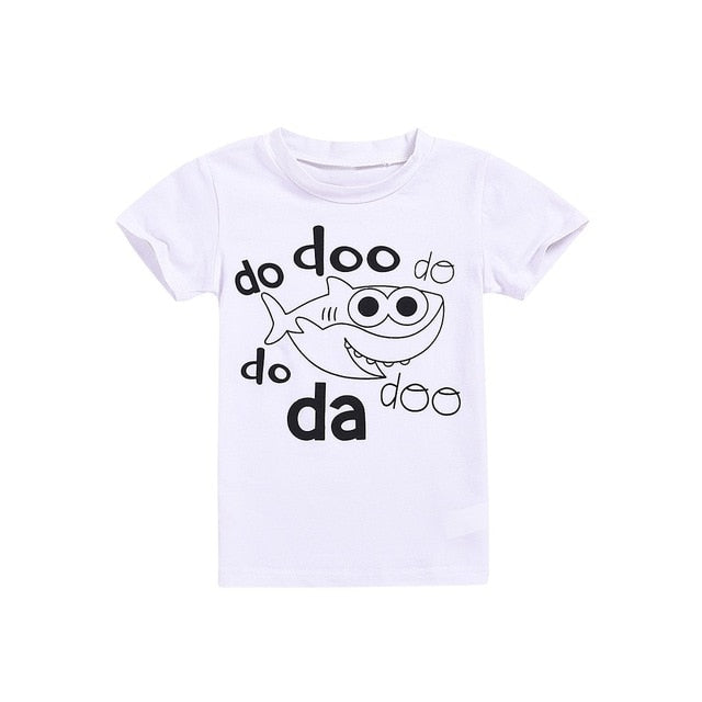 Kids Baby Short Sleeve Cartoon Outfit  Shark Tops T-shirt