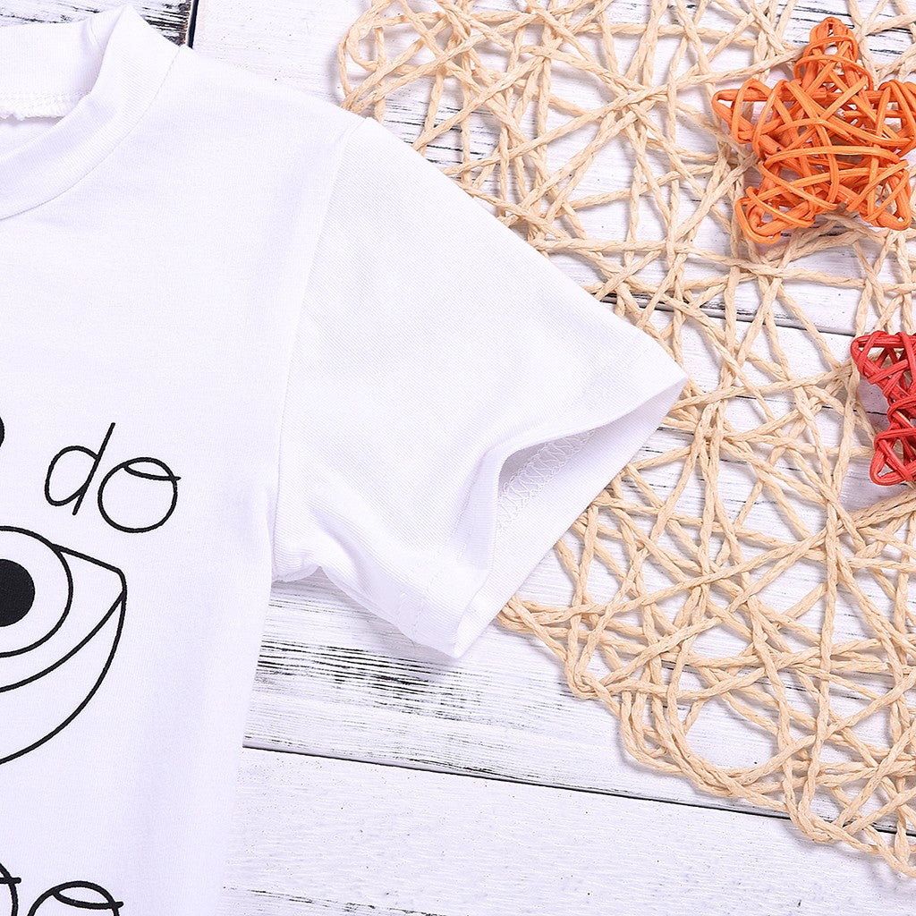 Kids Baby Short Sleeve Cartoon Outfit  Shark Tops T-shirt