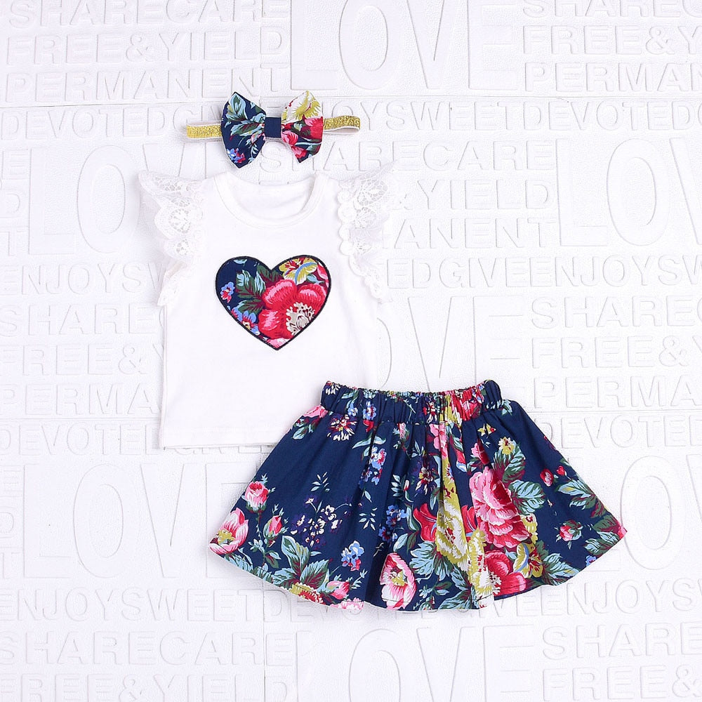 Beautiful Flower Baby Girl Summer Clothes