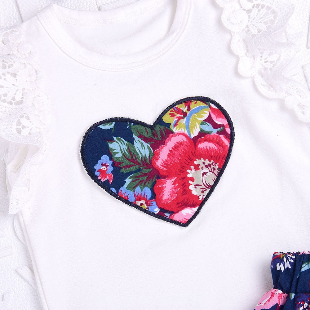 Beautiful Flower Baby Girl Summer Clothes