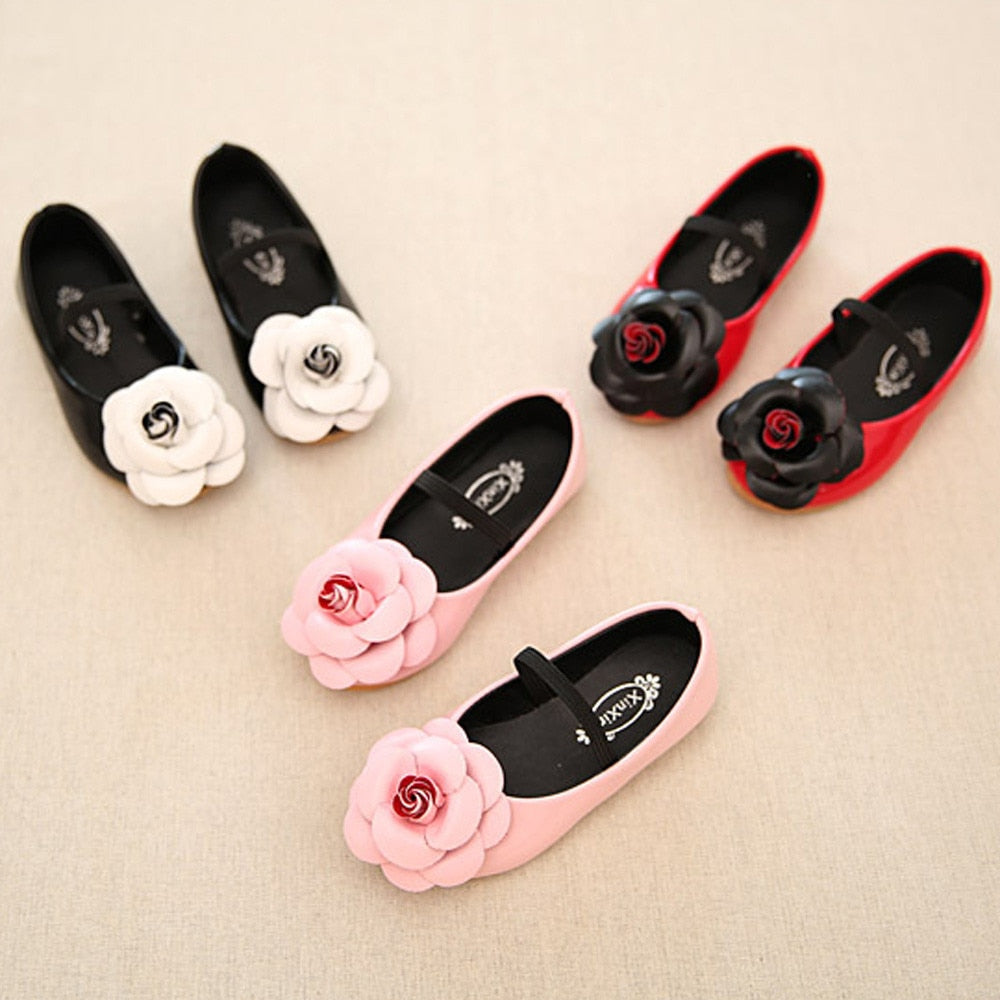 Fashion Flower Baby Girls Shoes Genuine Leather Soft