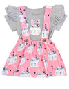 Baby Girls Clothes Fashion Rabbit Print T shirt+Suspender Skirt Girls Outfits