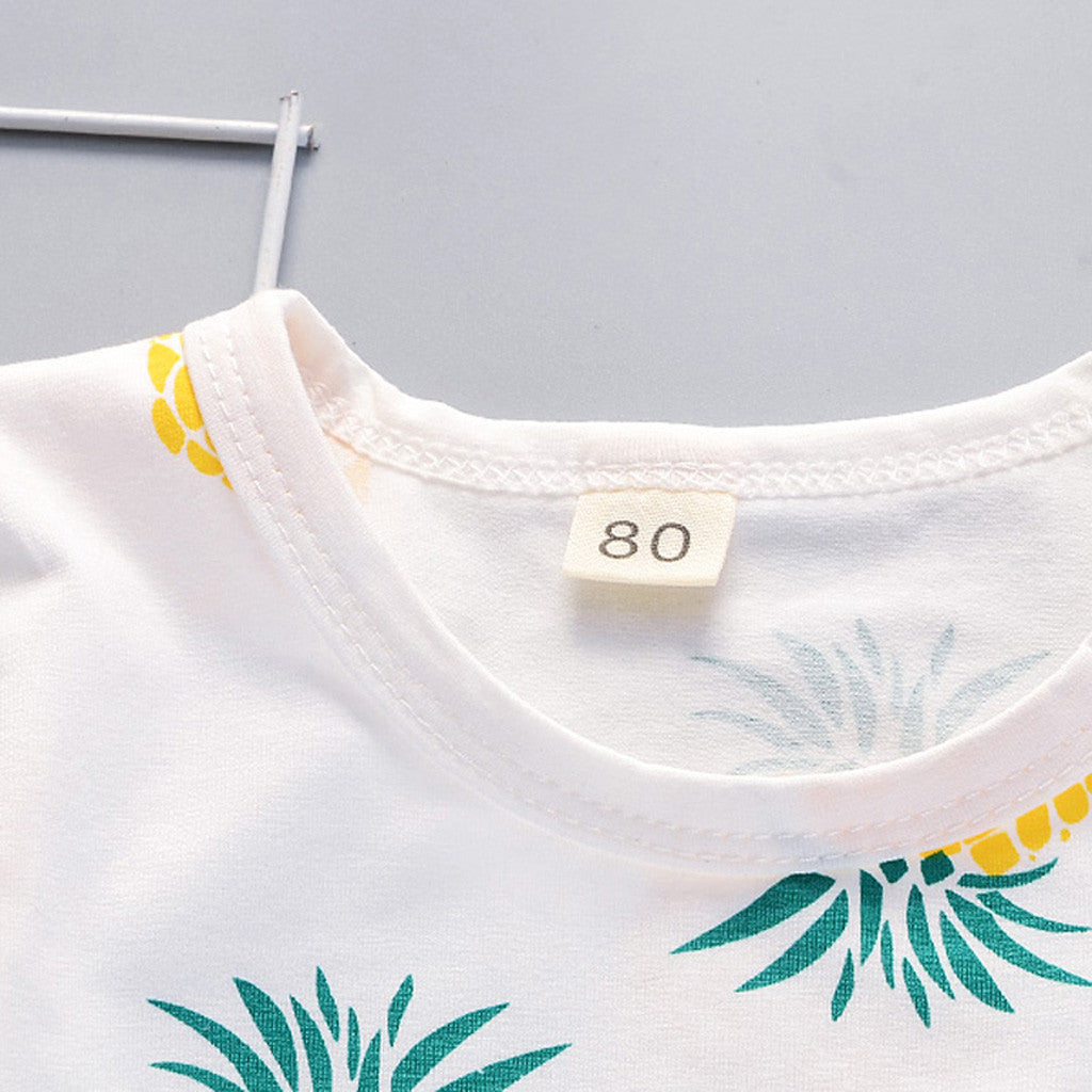 Summer Outfits For Toddler Baby Kids Boys Pineapple T-shirt