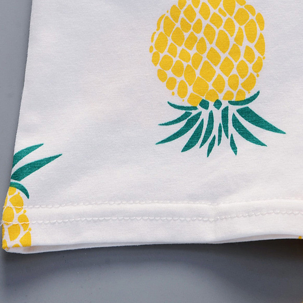 Summer Outfits For Toddler Baby Kids Boys Pineapple T-shirt