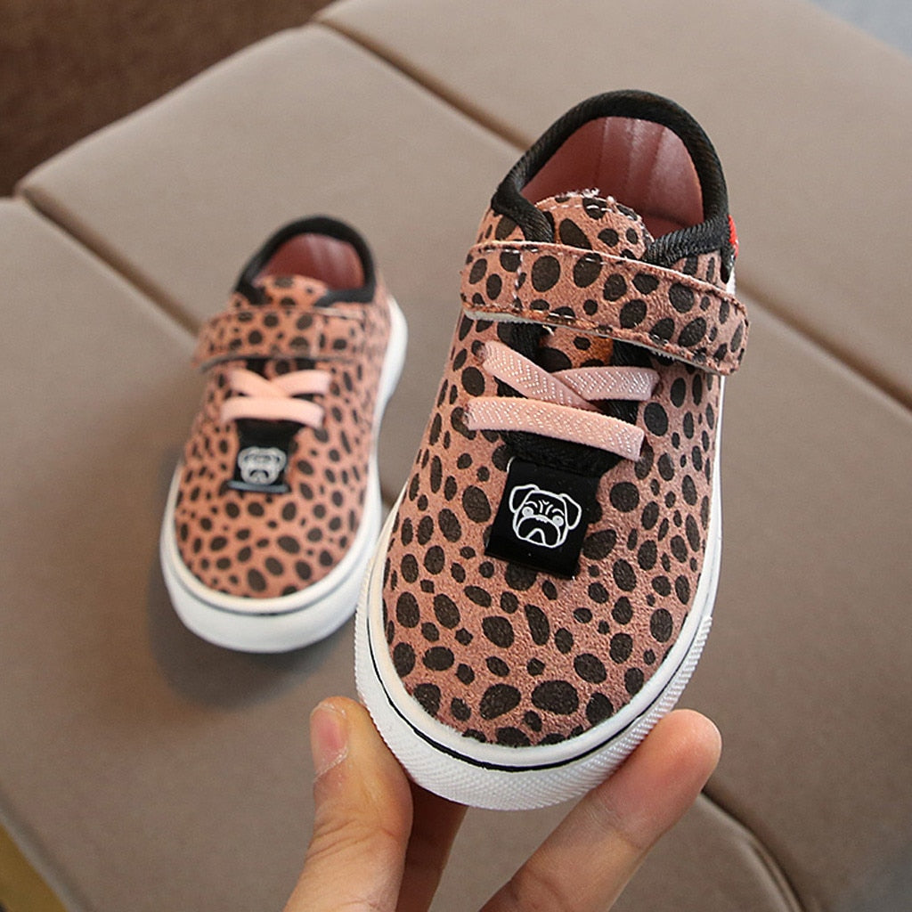 Children's Sports Shoes Comfortable Boys and Girls Leopard Single