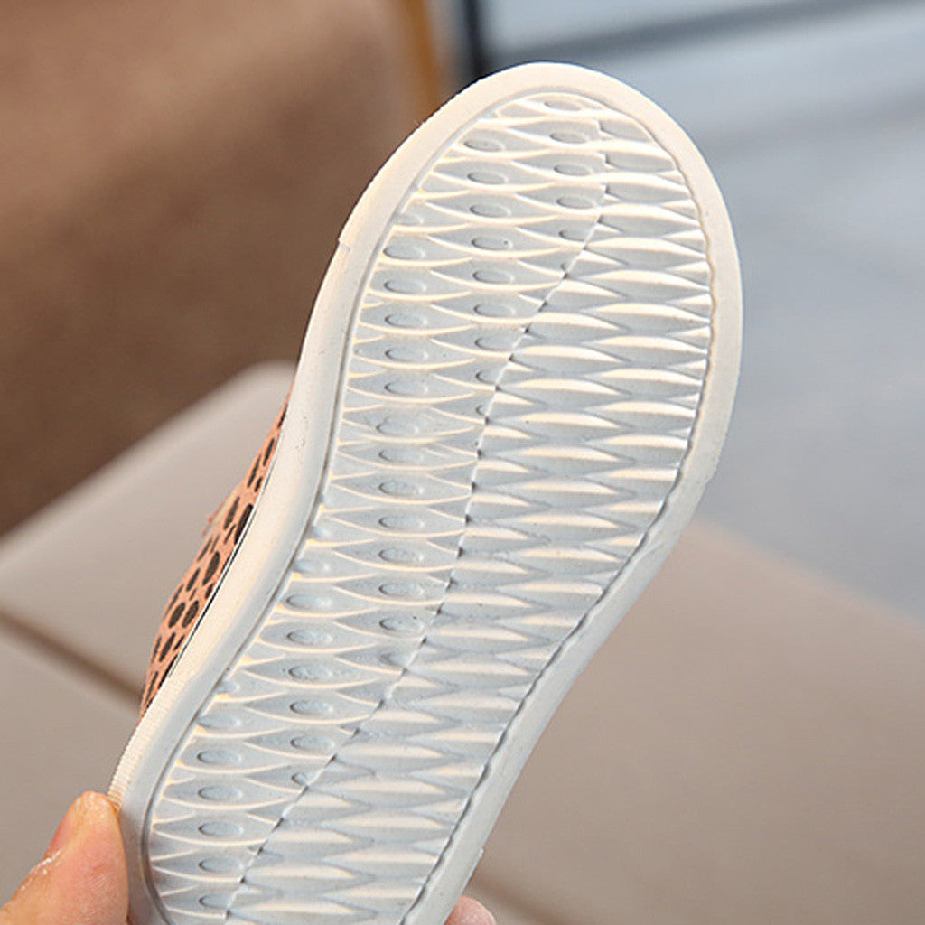 Children's Sports Shoes Comfortable Boys and Girls Leopard Single