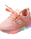 Fashion Toddler Baby Girs Led Light Shoes Soft Luminous