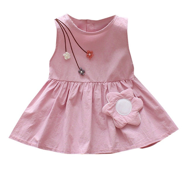 Toddler Girls Summer Dress Sleeveless Flower