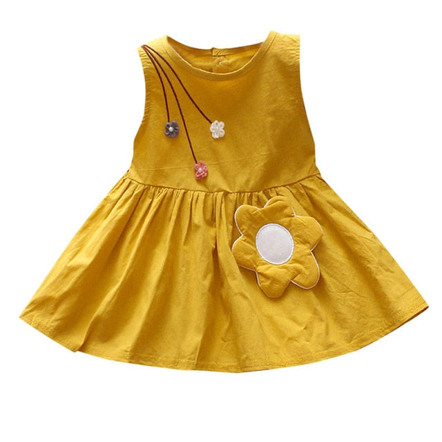 Toddler Girls Summer Dress Sleeveless Flower