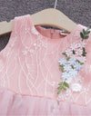 Baby Girls Princess Summer Dress Sleeveless Embroidery Bowknot