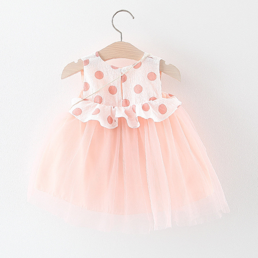 Baby Girl Clothes Princess Dot Patchwork Tutu Dress Baby Clothing