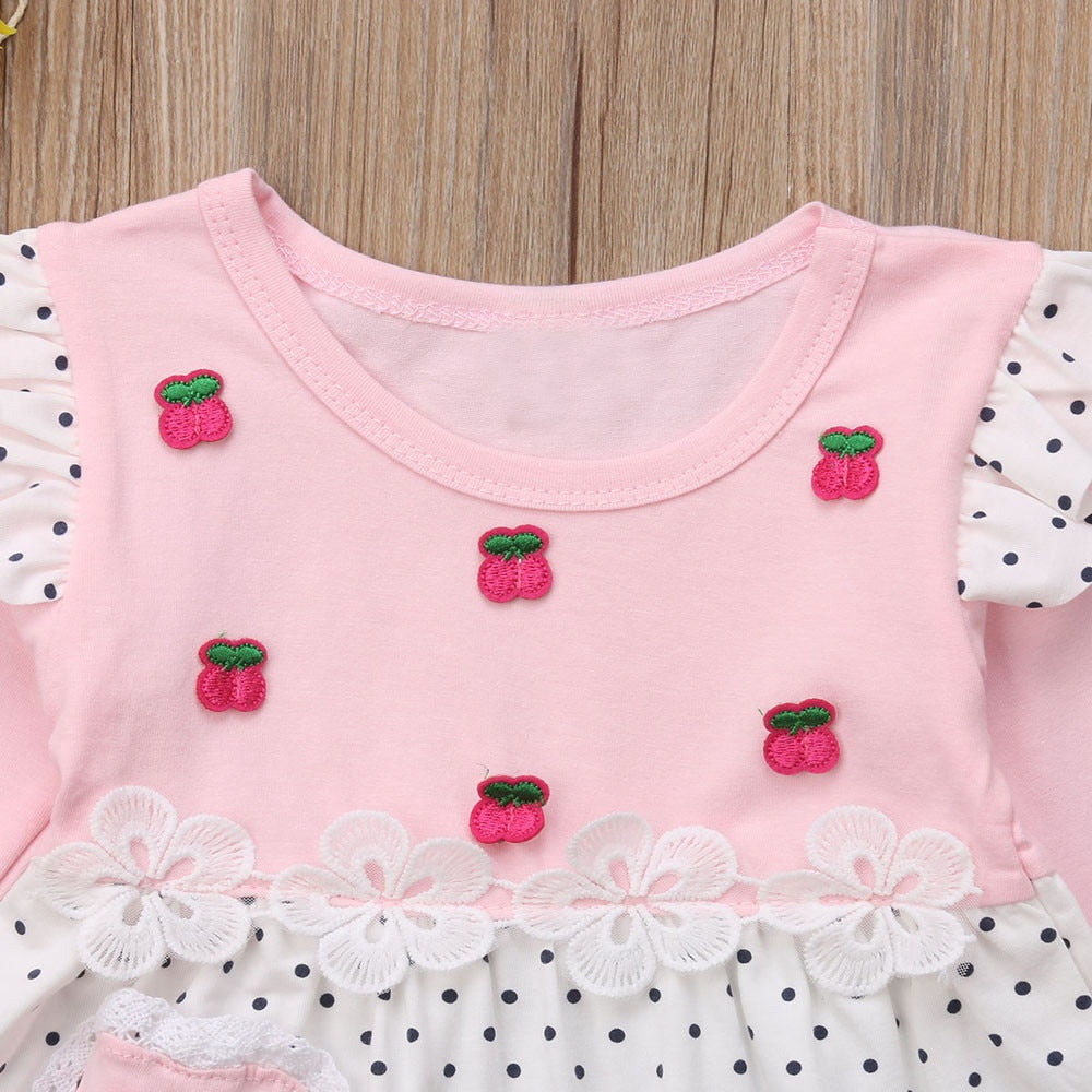 Baby Girls Dress Long Sleeve Casual Pink