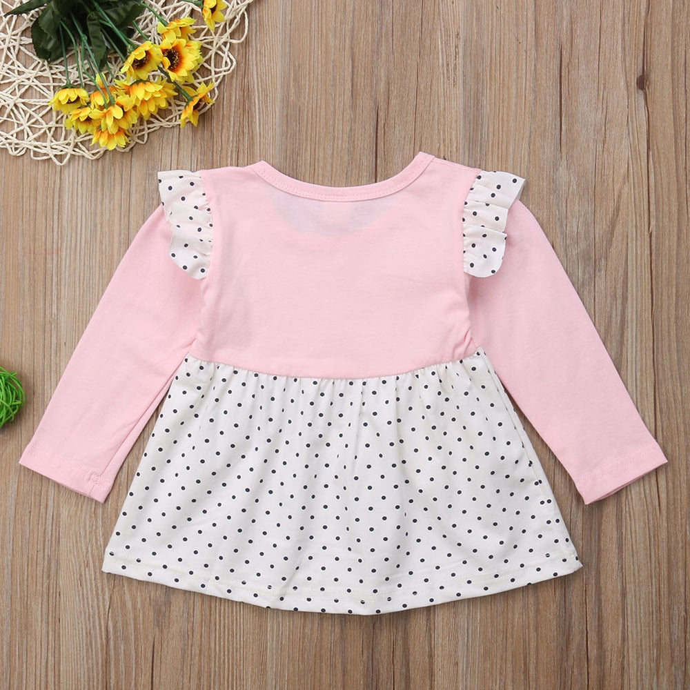 Baby Girls Dress Long Sleeve Casual Pink