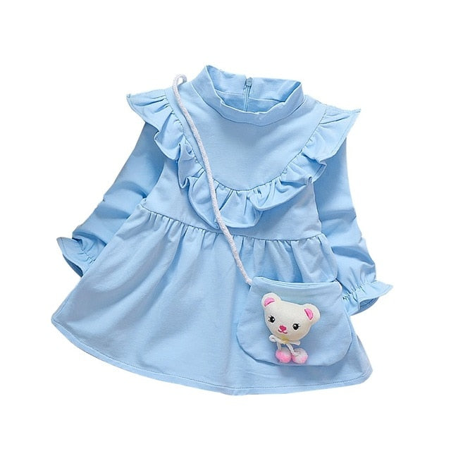 Baby Girls Dress Party Fashion Long Sleeve