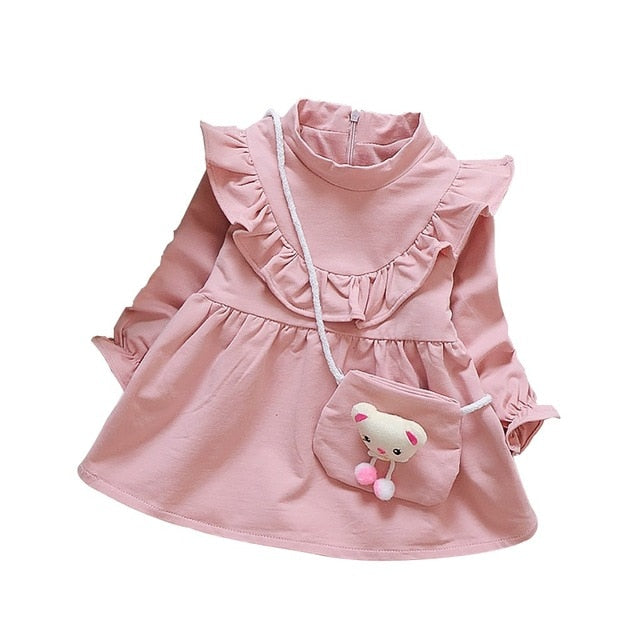 Baby Girls Dress Party Fashion Long Sleeve