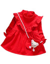 Baby Girls Dress Party Fashion Long Sleeve