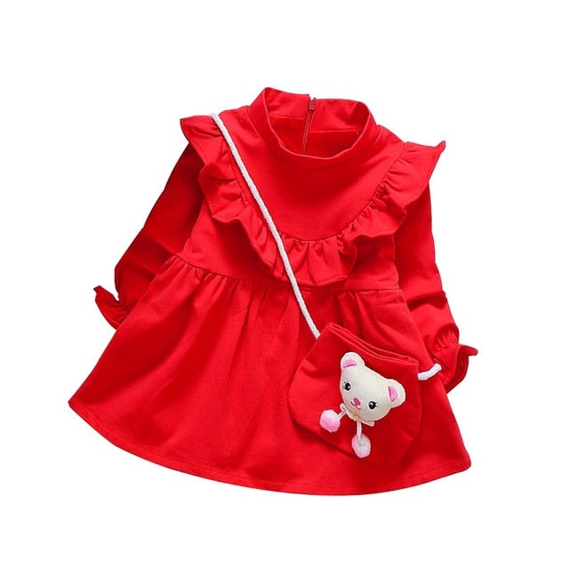 Baby Girls Dress Party Fashion Long Sleeve