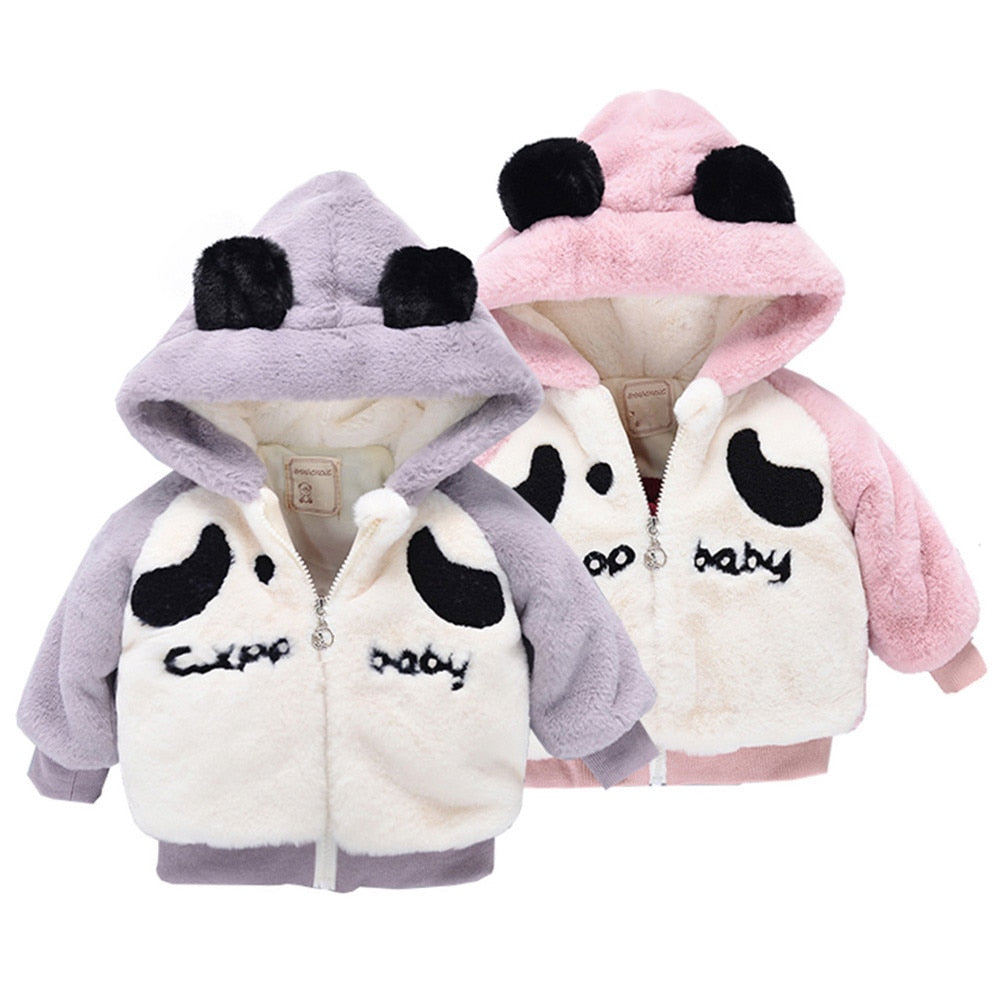 Baby Boy Autumn ears Cartoon Hooded Coat Cloak Jacket Thick