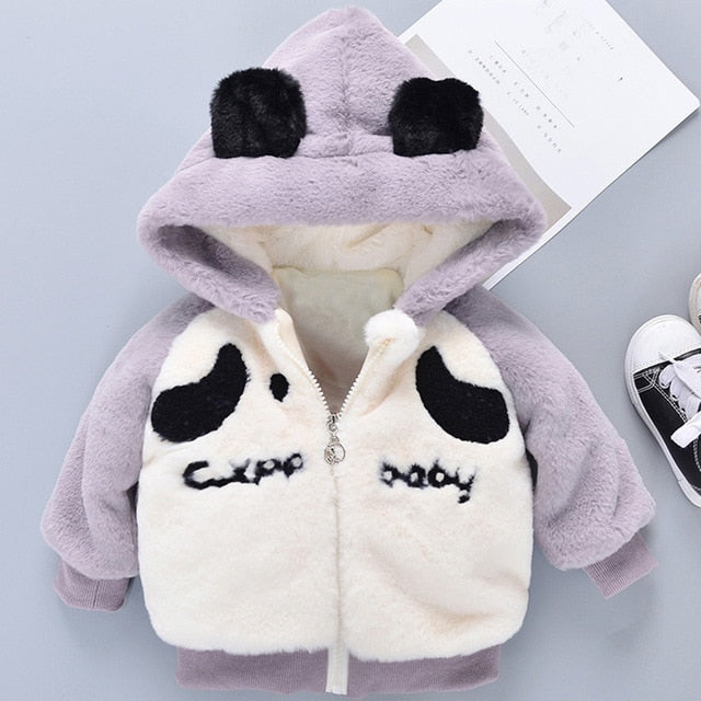 Baby Boy Autumn ears Cartoon Hooded Coat Cloak Jacket Thick