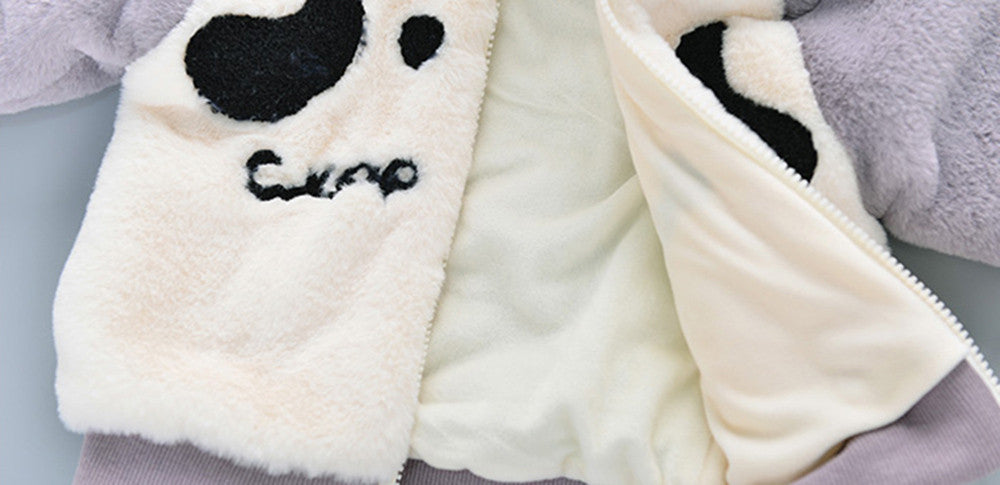 Baby Boy Autumn ears Cartoon Hooded Coat Cloak Jacket Thick