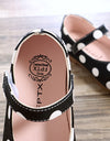 Girls'Wave-point Leather Shoes New summer party flat comfortable princess