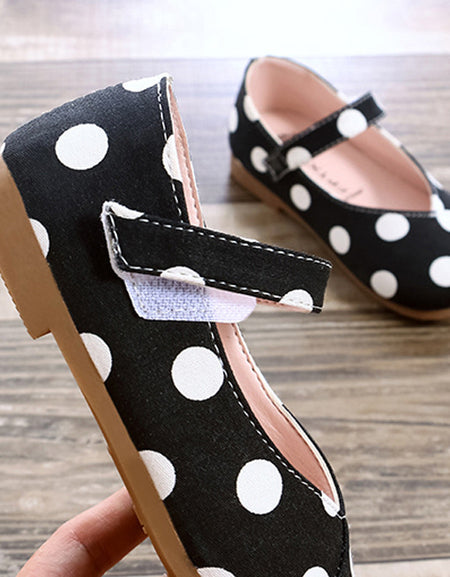 Girls'Wave-point Leather Shoes New summer party flat comfortable princess