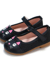 Baby Girls Leather Shoes Cartoon Cat