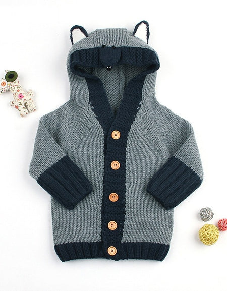 Baby Clothes Hooded Cardigan Sweater