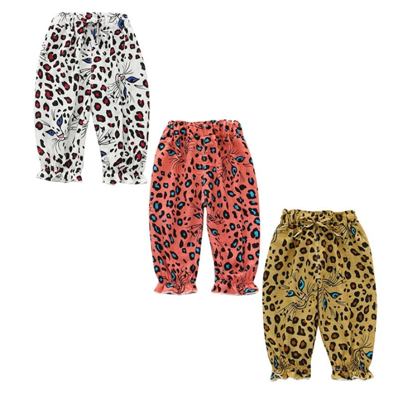 Summer Children Boy Leopard Print Harem Pants