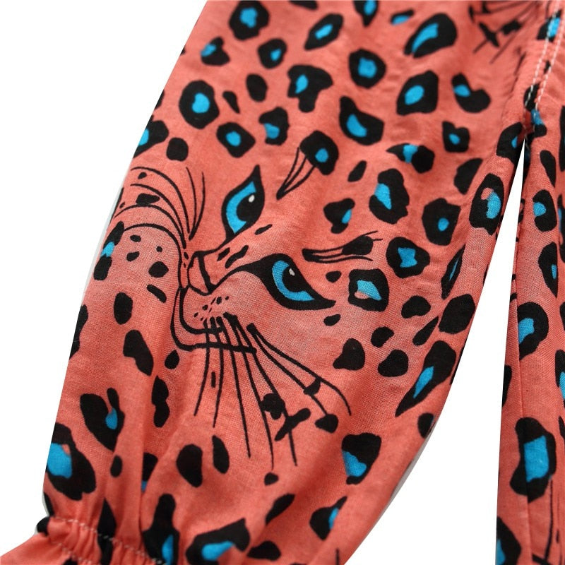 Summer Children Boy Leopard Print Harem Pants