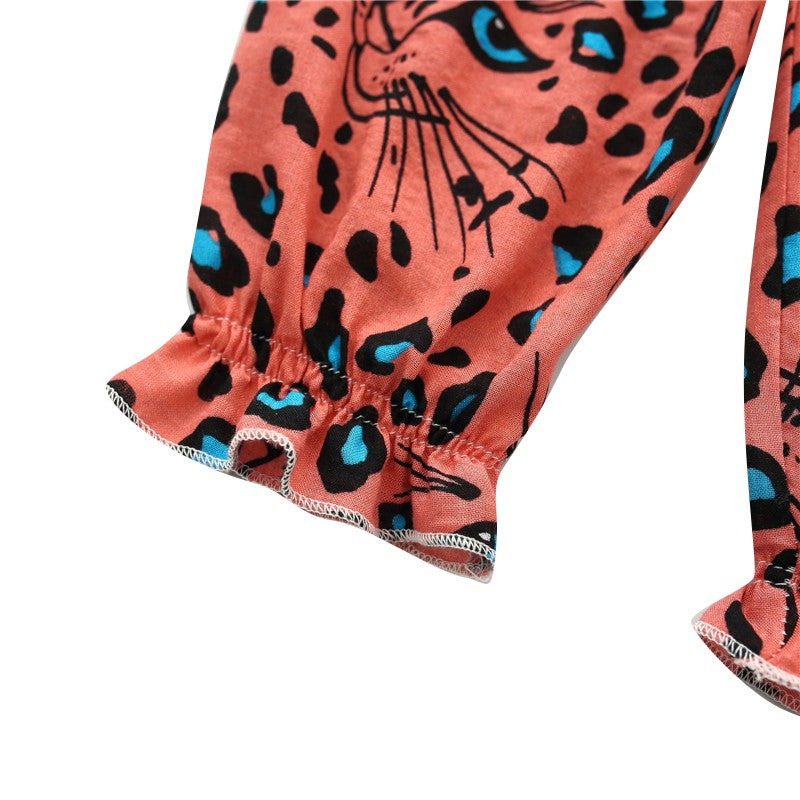 Summer Children Boy Leopard Print Harem Pants