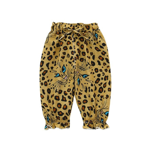 Summer Children Boy Leopard Print Harem Pants
