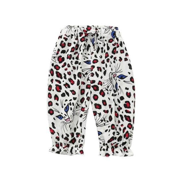 Summer Children Boy Leopard Print Harem Pants